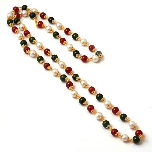 Jewar 26 Inch Fine Gold Plated Multi-Pearl Chain Necklace For Women - NEIGHBOUR JOY