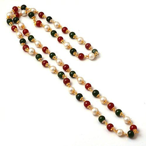 Jewar 26 Inch Fine Gold Plated Multi-Pearl Chain Necklace For Women - NEIGHBOUR JOY