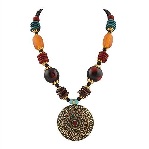 Zephyrr Non-Precious Metal Tibetan Pendant Necklace For Women