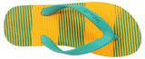 VKC Pride Men's Green and Yellow Rubber Flip-Flops - 9 UK