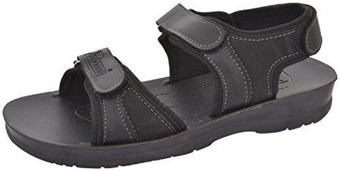 Paragon Men's Black PU Sandals (10) - NEIGHBOUR JOY