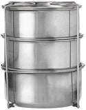 Milton Legend 3 Container Tiffin - Steel Plain 240ml,Small (TS - 230_STEELPLAINCO)