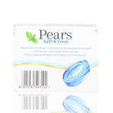 Pears Bathing Soap - Soft and Fresh (Glycerine and Mint Extracts), 75g Carton