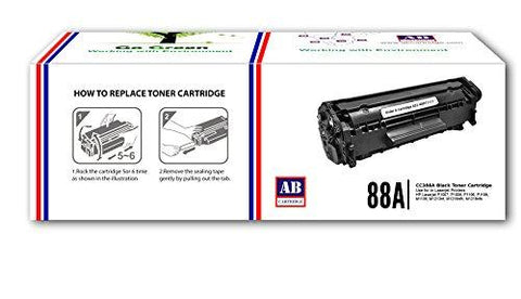 AB 88A Black Toner Cartridge CC388A Compatible for HP LaserJet - P1007, P1008, P1106, P1108, M202, M202n, M202dw, M126nw, M128fn, M128fw, M226dw, M226dn, M1136, M1213nf, M1216nfh, M1218nfs - NEIGHBOUR JOY