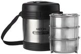 Milton Legend 3 Container Tiffin - Steel Plain 240ml,Small (TS - 230_STEELPLAINCO)