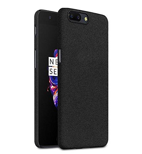 For OnePlus 5 Tarkan QuickSand Case : Matte Slim Hard Bumper Back Cover For One Plus 5 [Sandstone Black] - NEIGHBOUR JOY