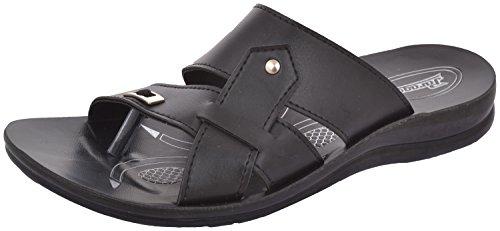 Paragon Men's Black PU Slippers (8) - NEIGHBOUR JOY