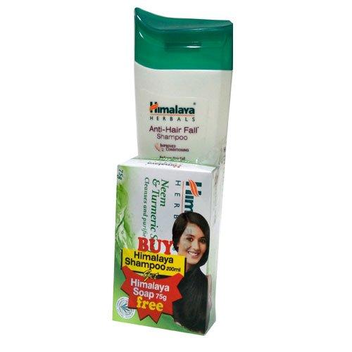 Himalaya Herbals Anti-Hair Fall Shampoo 200ml + Get Neem and Turmeric Soap, 75g Free