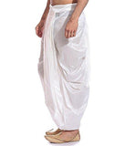 Royal Kurta Men's White silk Blend Dhoti