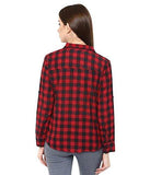 DAMEN MODE WOMEN RED CHECK SHIRT (Small) - NEIGHBOUR JOY