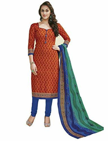 Miraan unstitched cotton sale dress material