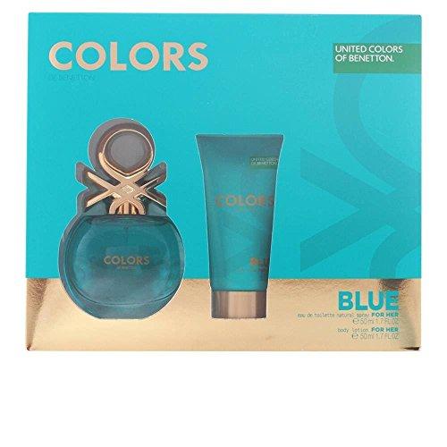 Benetton Colors Blue Set contains Eau De Cologne and Body Lotion, 100 ml