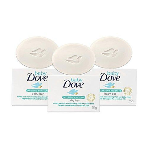 Baby Dove Sensitive Moisture Baby Bar (75g, Pack of 3)