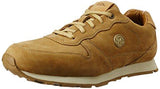 Woodland Men's Camel Leather Sneakers - 8 UK/India (42 EU)