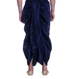 Royal Men's Navy Silk Blend Dhoti