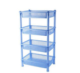 NOVICZ 4 Layer Kitchen Rack Stand Fruits Vegetable Rack Storage Household Office Rack Storage Stand -Blue - NEIGHBOUR JOY