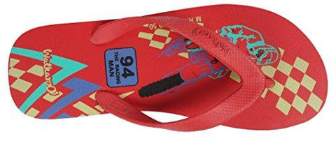 Men's Red Rubber Flip-Flops