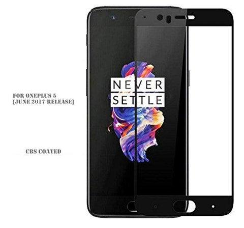 Dashmesh Shopping OnePlus 5 Full Coverage Tempered Glass Screen Protector, [Edge To Edge Full Screen Covered - Sapphire Black - NEIGHBOUR JOY