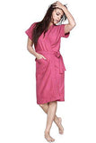 FeelBlue Cotton Women's Bathrobes (Magenta Free Size) - NEIGHBOUR JOY