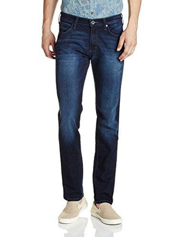 Wrangler Men's Cotton Jeans (8907222957018_W24145W2298B_32W x33L_Brushed Indigo)