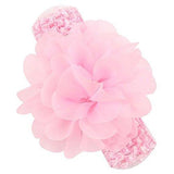 Bellazaara BELLAZAARA Baby Girl Chiffon Flower With Elastic crochet headband Light Pink Head Band (Pink) - NEIGHBOUR JOY