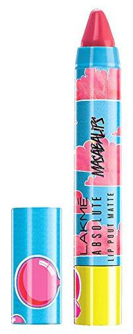 Lakme Absolute Lip Pouts Matte Masaba Lip Color, Hot Pink Queen, 3.7g