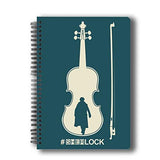 Mc Sid Razz Violin - [ Sherlock Holmes , Benedict Cumberbatch ] Quirky Designer Notebook - NEIGHBOUR JOY