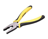 Stanley 70-482 Sturdy Steel Combination Pliers, Yellow and Black, 8 inch