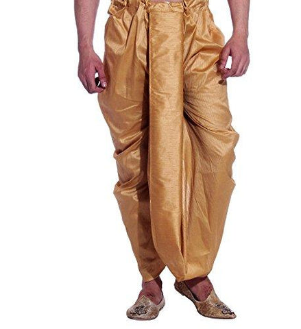 Royal Men's Bronze Silk Blend Dhoti