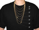 Jewels Galaxy Broad Divine Look 18 Kt Gold & White Italian Chain For Men - NEIGHBOUR JOY