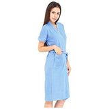 FeelBlue Cotton Bathrobe (Firozi) - NEIGHBOUR JOY