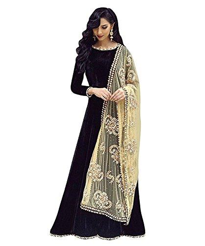 Jashvi Creation women's Velvet western wear dress - NEIGHBOUR JOY