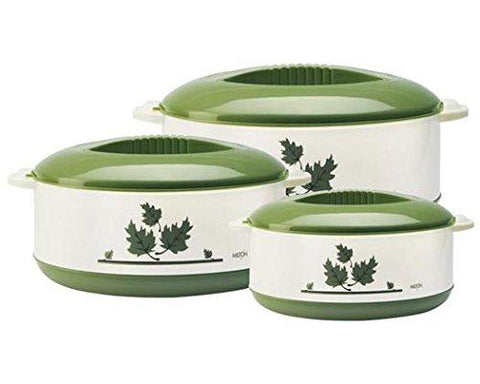 Milton Orchid Junior Insulated Casserole Set, 3-Pieces, Green (EC-THF-FTK-0016_Green)