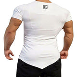 EG White/Black Designer Gym Fit T-Shirt For Men's - NEIGHBOUR JOY