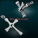Fast And Furious Vin Diesel Inspired Cross Shaped Silver 18K White Gold Plated Austrian Crystal Elegant Trendy Style Beautiful Pendant For Men by Caratcube (CTC - 0078) - NEIGHBOUR JOY