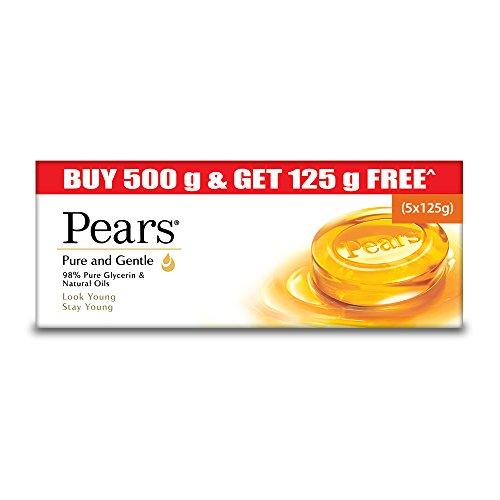 Pears Pure and Gentle,125g (Pack of 4) with Free Pears Pure and Gentle,125g