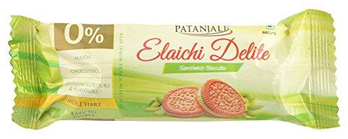 Patanjali Sandwich Biscuits - Elaichi Delite, 75g Pouch - NEIGHBOUR JOY