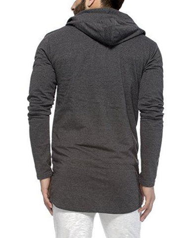 Tinted men's cotton outlet blend hooded cardigan