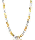 Jewels Galaxy Broad Divine Look 18 Kt Gold & White Italian Chain For Men - NEIGHBOUR JOY