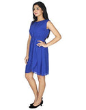 Hazle Avenue Vintage Women's A-line Blue Knee Length Empire Waist Party Dress - NEIGHBOUR JOY