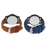 OpenDeal New Designer & Stylish Leather Belt Combo Analogue Watch For Men LR01-02 (Pack Of 2) - NEIGHBOUR JOY