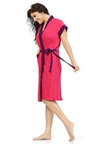 Superior Cotton Double Shaded Bathrobe (Cherry)