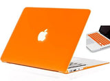 MOCA' Hard Shell Skin Cover Case For Apple MacBook Air 13" 13.3" inch A1369 , A1466 With 3 SAViOUR Accessories (Orange)