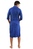 FeelBlue Cotton Bathrobe For Gents (Royal Blue-Full) - NEIGHBOUR JOY