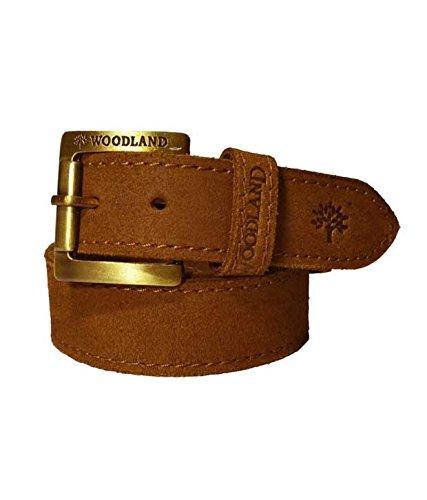 Wood Land Mens Camel Brown Genuine Leather Casual Belt for Men ( Size: 36" )