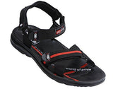 VKC Men's Black Nylon Sandals (3-VP-2525-BK-G08) - 8 UK