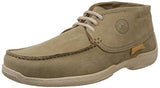 Woodland Men's Khaki Leather Sneakers - 9 UK/India (43 EU)