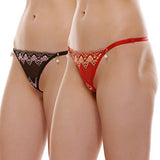 Aruba Bridal Rangila G-String-S3135C-Red & Black (Red & Black) - NEIGHBOUR JOY