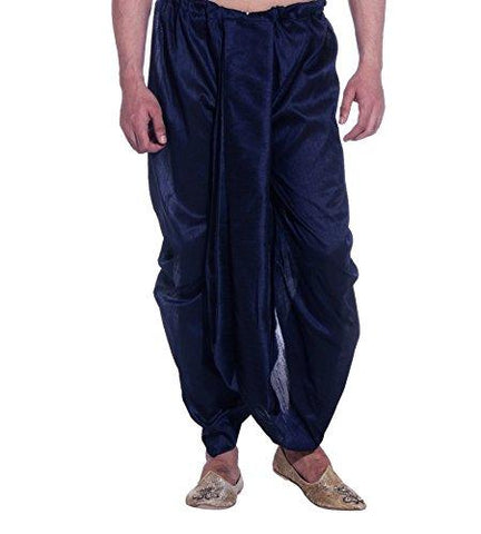 Royal Men's Navy Silk Blend Dhoti