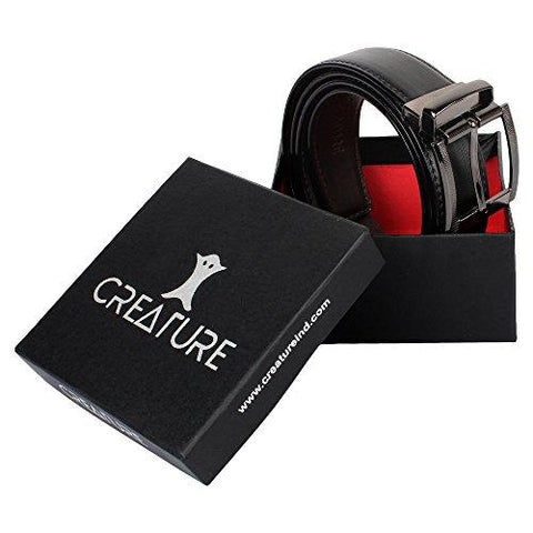 Creature Men's Reversible Pu-Leather Formal Belts(Color-Black/Brown||BL-06) - NEIGHBOUR JOY